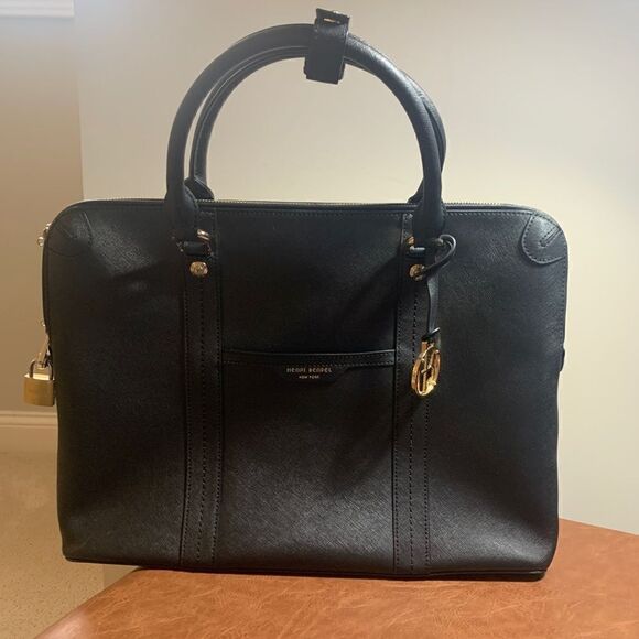 Henri Bendel West 57th Leather Laptop Briefcase - Picture 6 of 16